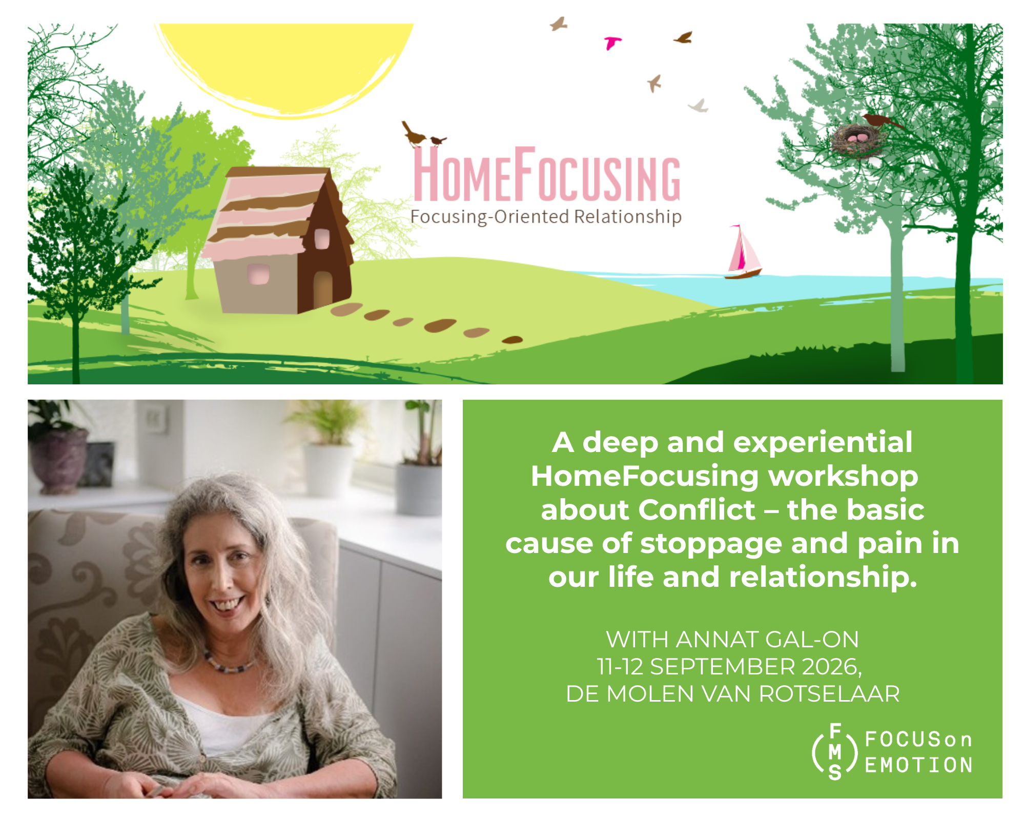 We verwelkomen Annat Gal-on voor een workshop HomeFocusing in Rotselaar!